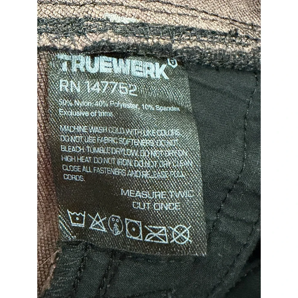 Truewerk T2 Werkpant Mens 42x30 Black Technical Cargo Work Pants Water Resistant